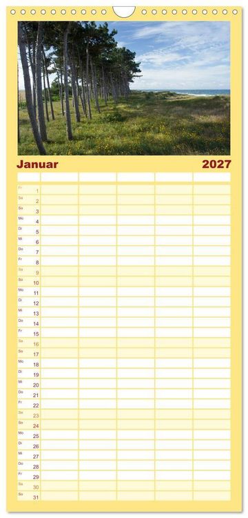 Produktbild: Familienplaner 2027 - R&uuml;gen und Hiddensee - Momente einer Reise mit 5 Spalten (Wandkalender, 21 x 45 cm) CALVENDO