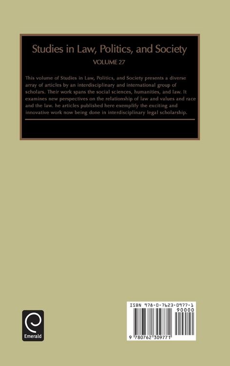 Produktbild: Studies in Law, Politics and Society