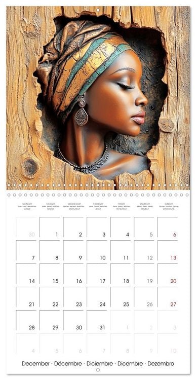 Produktbild: Artistic African Grace (Wall Calendar 2026 12 &times; 12 Inch) CALVENDO 12 Month Wall Calendar