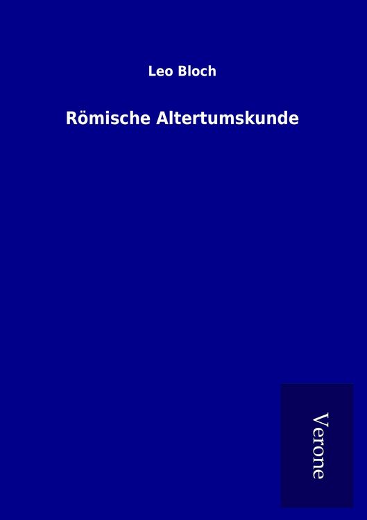 Produktbild: R&ouml;mische Altertumskunde