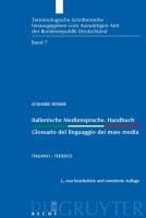 Produktbild: Italienische Mediensprache. Handbuch / Glossario del linguaggio dei mass media