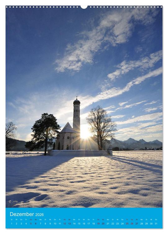 Produktbild: Malerische Kirchen und Kapellen (Wandkalender 2026 DIN A2 hoch), CALVENDO Monatskalender