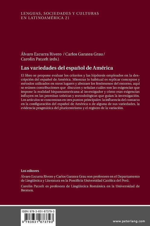 Produktbild: Las variedades del espa&ntilde;ol de Am&eacute;rica