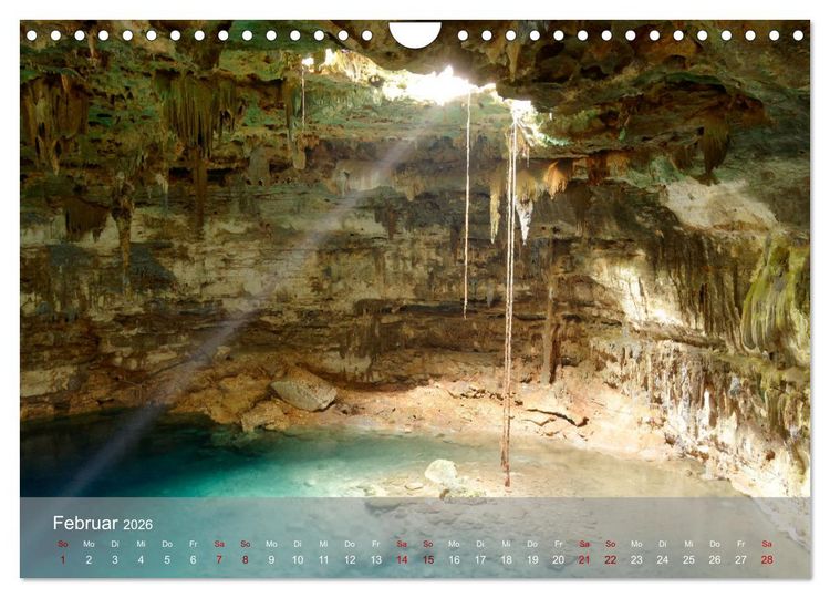 Produktbild: Bekanntes und Unbekanntes MEXIKO (Wandkalender 2026 DIN A4 quer), CALVENDO Monatskalender