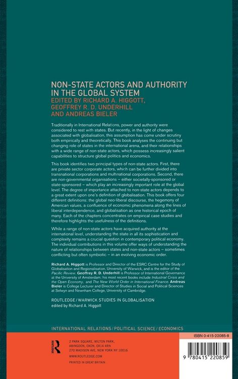 Produktbild: Non-State Actors and Authority in the Global System