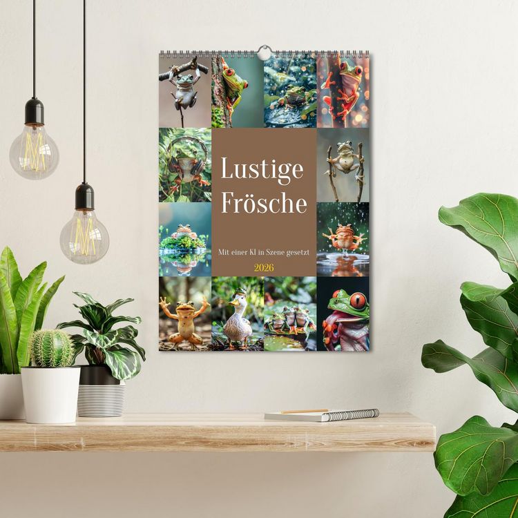 Produktbild: Lustige Fr&ouml;sche (Wandkalender 2026 DIN A3 hoch), CALVENDO Monatskalender