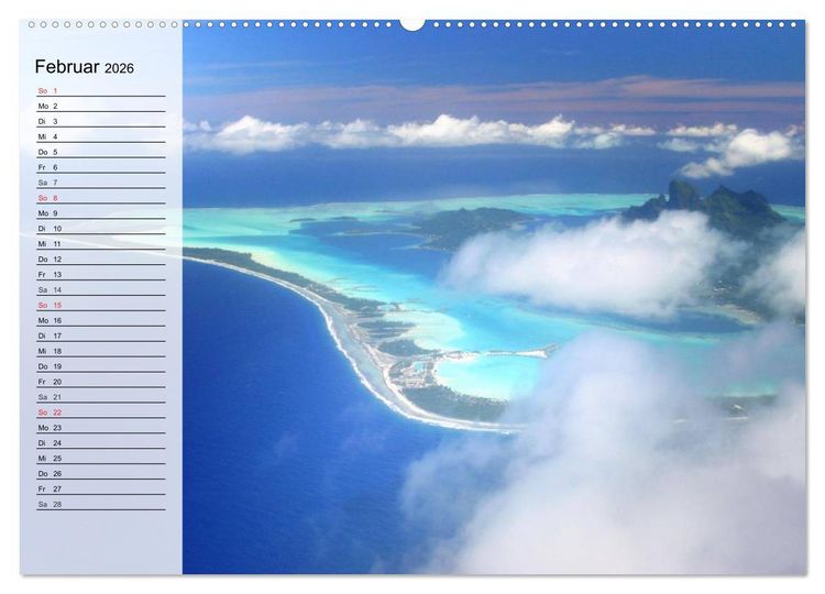 Produktbild: S&uuml;dseetr&auml;ume. Paradiese im Pazifik (hochwertiger Premium Wandkalender 2026 DIN A2 quer), Kunstdruck in Hochglanz