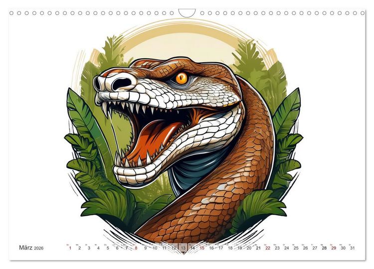 Produktbild: Beast Mode - Wilde Maskottchen (Wandkalender 2026 DIN A3 quer), CALVENDO Monatskalender