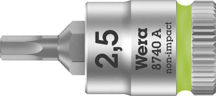 Produktbild: Wera 8740A 05003331001 Innen-Sechskant Steckschl&uuml;ssel-Bit-Einsatz 2.5mm 1/4\" (6.3 mm)