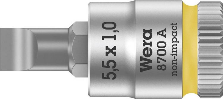 Produktbild: Wera 8700A FL 05003321001 Schlitz Steckschl&uuml;ssel-Bit-Einsatz 5.5mm 1/4\" (6.3 mm)
