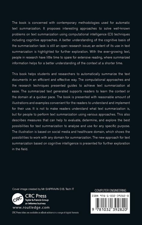 Produktbild: Computational Techniques for Text Summarization based on Cognitive Intelligence