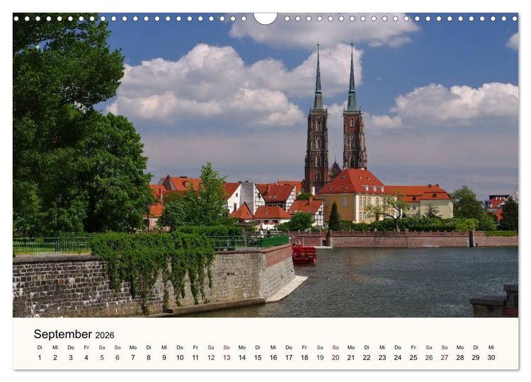 Produktbild: Die Dominsel - Historisches Zentrum der Stadt Breslau (Wandkalender 2026 DIN A3 quer), CALVENDO Monatskalender