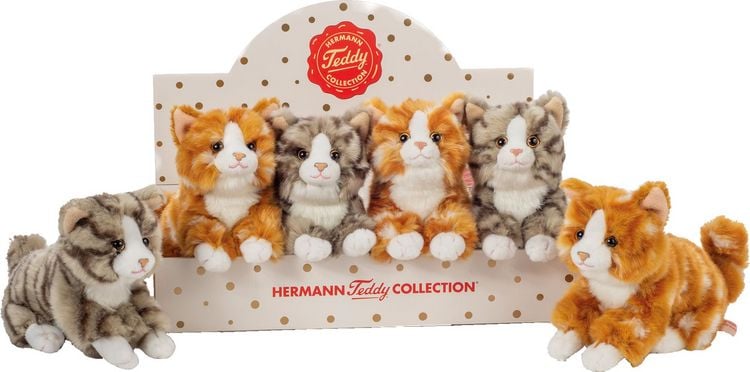Produktbild: Katzen 2-farbig sortiert 18 cm