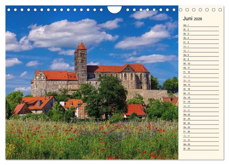 Produktbild: Quedlinburg - Welterbestadt im Harz (Wandkalender 2026 DIN A4 quer), CALVENDO Monatskalender