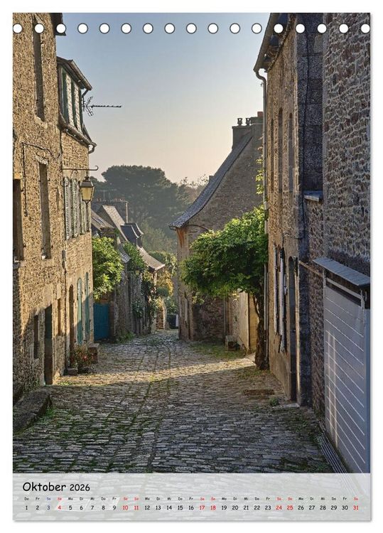 Produktbild: Dinan, die mittelalterliche Perle in der Bretagne (Tischkalender 2026 DIN A5 hoch), CALVENDO Monatskalender