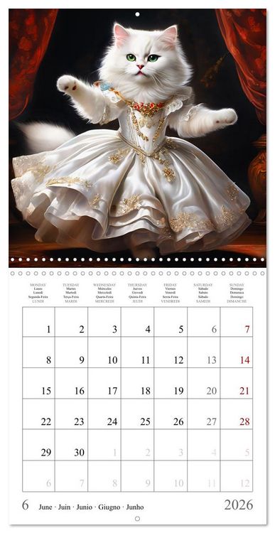 Produktbild: Cute Cats Dancing (Wall Calendar 2026 12 &times; 12 Inch) CALVENDO 12 Month Wall Calendar