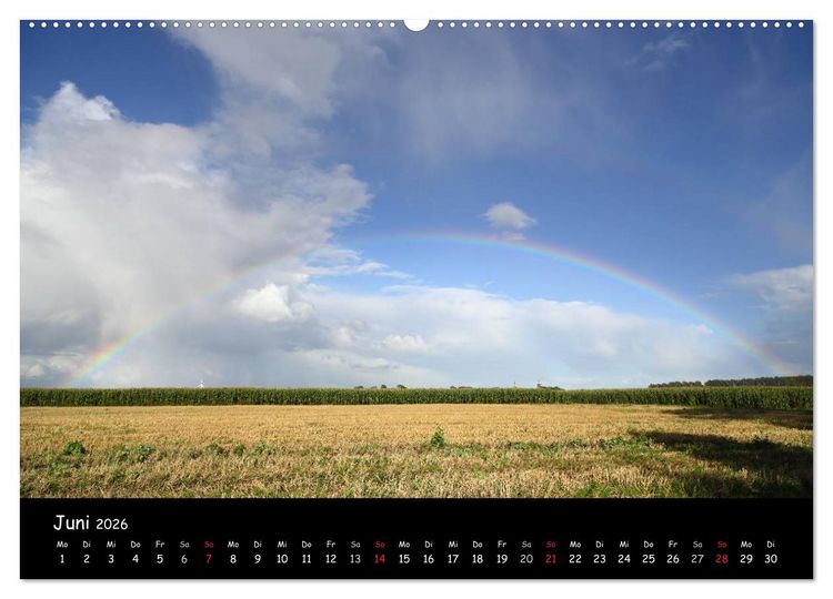 Produktbild: Ostfriesland - Land und Wetter (Wandkalender 2026 DIN A2 quer), CALVENDO Monatskalender