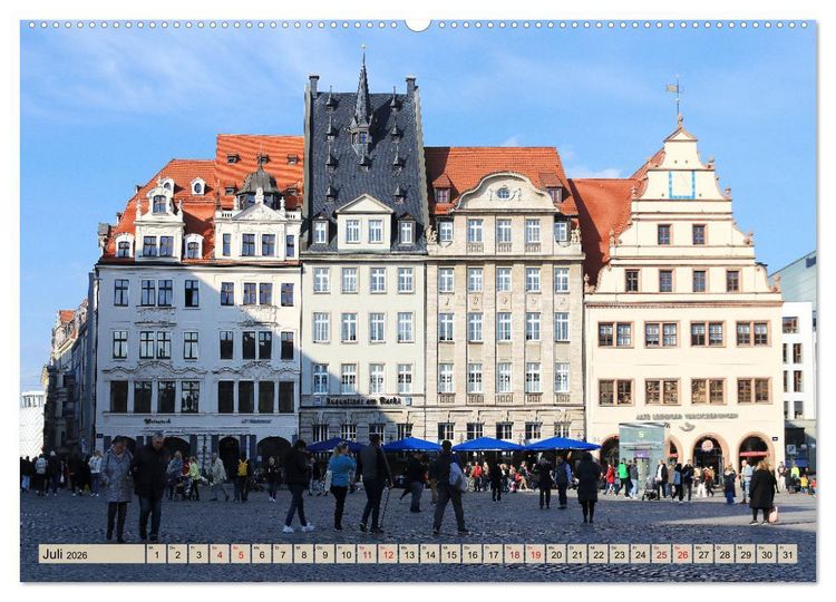 Produktbild: Buntes Leipzig (hochwertiger Premium Wandkalender 2026 DIN A2 quer), Kunstdruck in Hochglanz