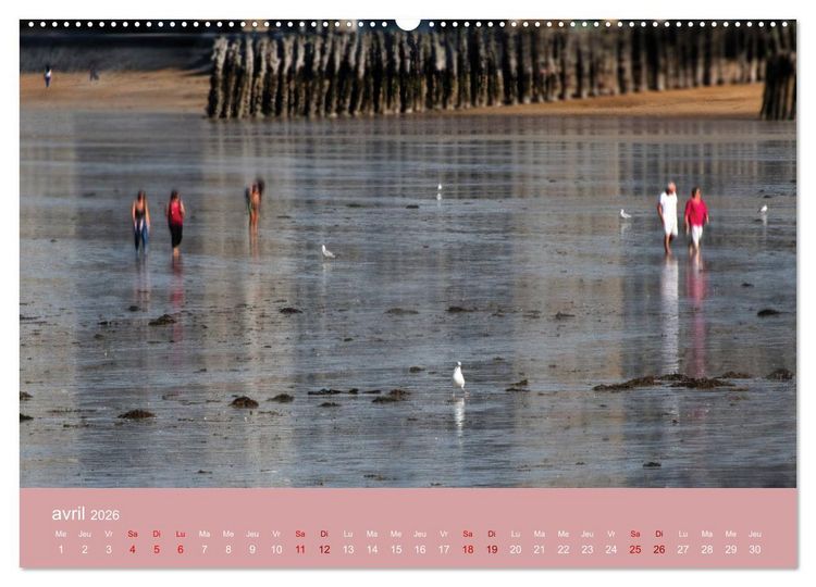 Produktbild: Sillonnez la plage (Calendrier mural 2026 DIN A2 vertical) calendrier de bureau