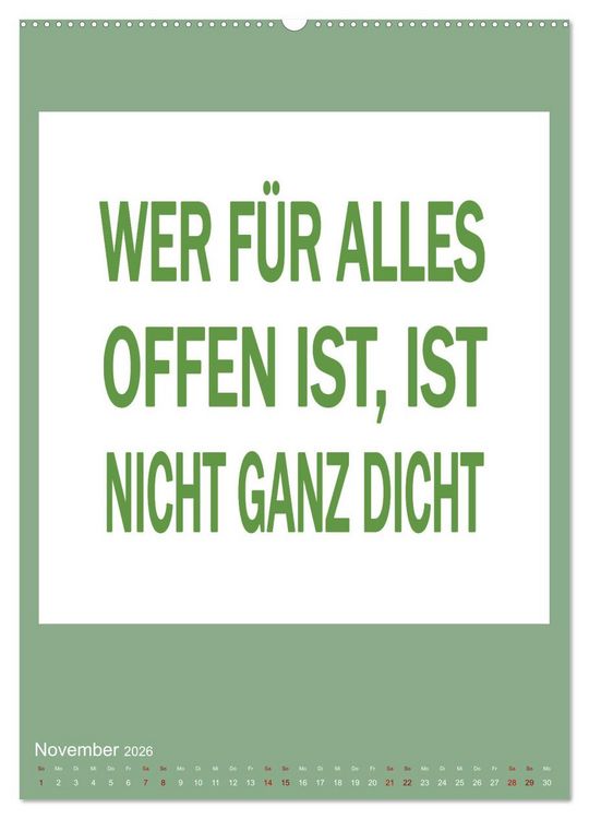 Produktbild: Memo an mich (Wandkalender 2026 DIN A2 hoch), CALVENDO Monatskalender