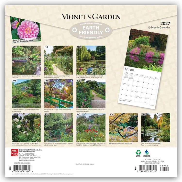 Produktbild: Monet's Garden &ndash; Monets Garten 2027 &ndash; 16-Monatskalender