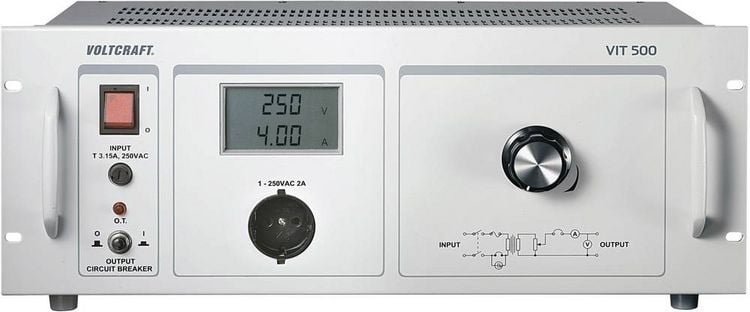 Produktbild: VOLTCRAFT VIT 500 Labor-Trenntrafo einstellbar 1 - 250 V/AC
