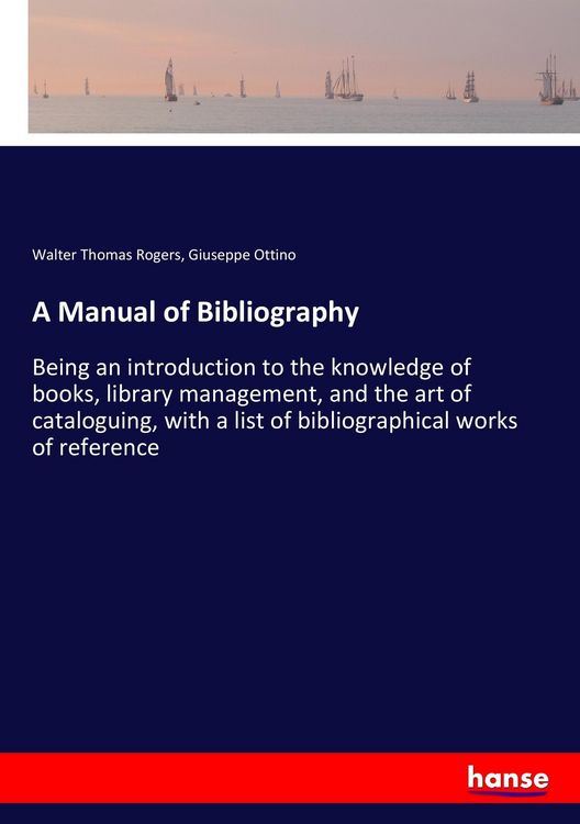 Produktbild: A Manual of Bibliography