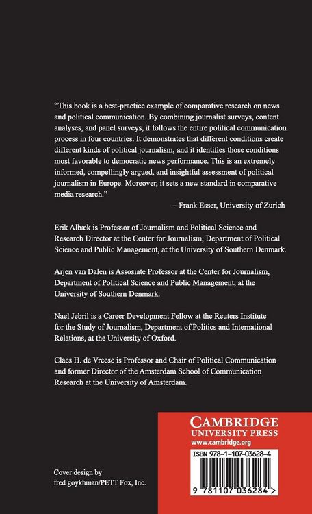 Produktbild: Political Journalism in Comparative Perspective