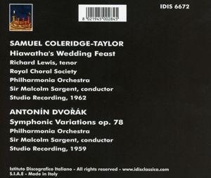Produktbild: Sargent/Lewis/Royal Choral Soc. /Philharmonia Orch.: Malcolm