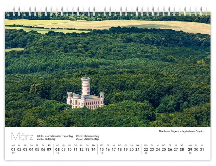 Produktbild: Kalender R&uuml;gen Luftaufnahmen kompakt 2027