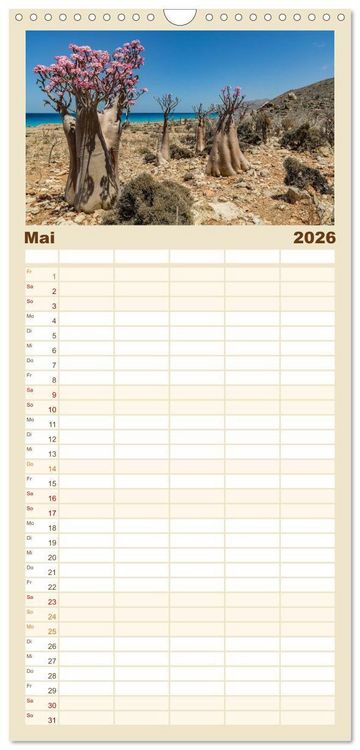 Produktbild: Familienplaner 2026 - SOKOTRA - Magische Insel mit 5 Spalten (Wandkalender, 21 x 45 cm) CALVENDO