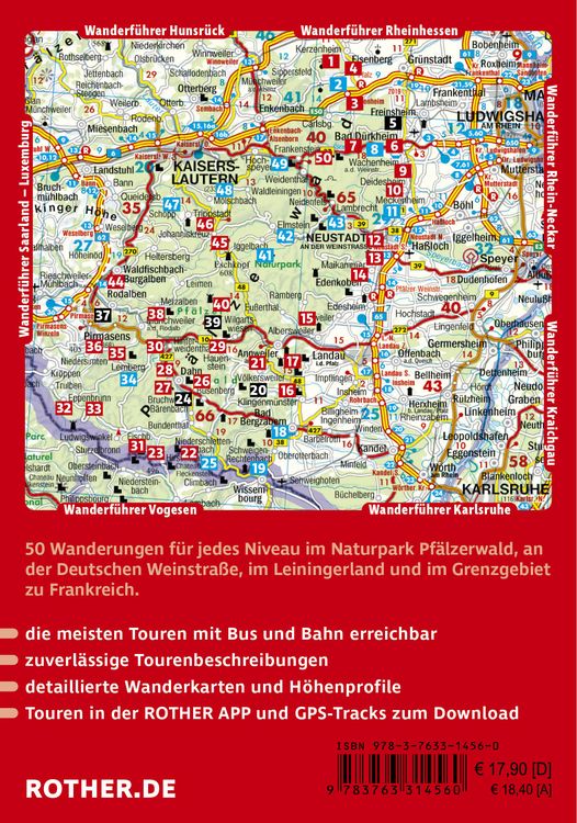Produktbild: ROTHER Wanderf&uuml;hrer Pf&auml;lzerwald und Deutsche Weinstra&szlig;e