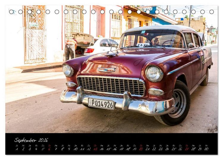 Produktbild: Kubas Klassische Automobile 2026 (Tischkalender 2026 DIN A5 quer), CALVENDO Monatskalender