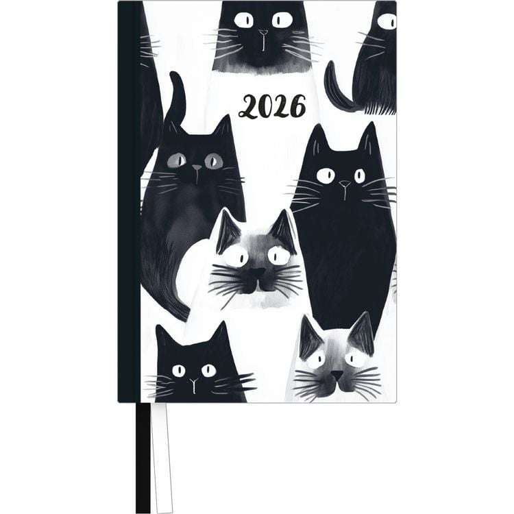 Produktbild: Taschenkalender »Cats« 2026 - Terminplaner mit Wochenkalendarium - Format 11,3 x 16,3 cm
