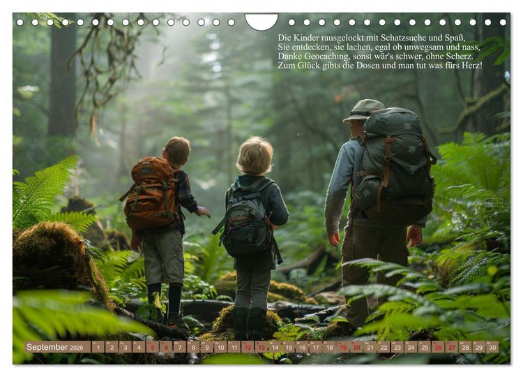 Produktbild: Geocaching Poesie (Wandkalender 2026 DIN A4 quer), CALVENDO Monatskalender