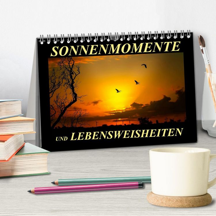 Produktbild: Sonnenmomente und Lebensweisheiten (Tischkalender 2026 DIN A5 quer), CALVENDO Monatskalender