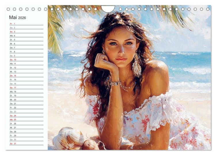 Produktbild: Frauen im Sommer. Lebensfreude, Sonne und Strand (Wandkalender 2026 DIN A4 quer), CALVENDO Monatskalender