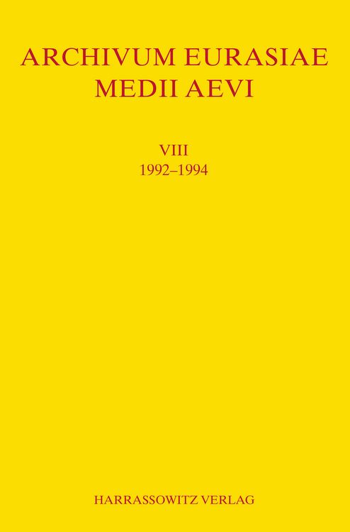 Produktbild: Archivum Eurasiae Medii Aevi VIII 1992-1994