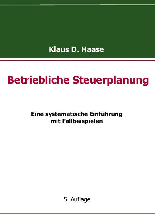 Produktbild: Betriebliche Steuerplanung