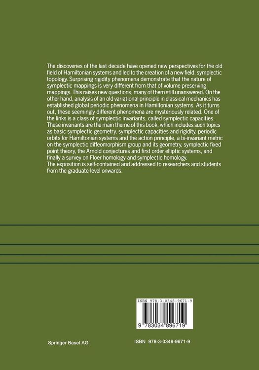 Produktbild: Symplectic Invariants and Hamiltonian Dynamics