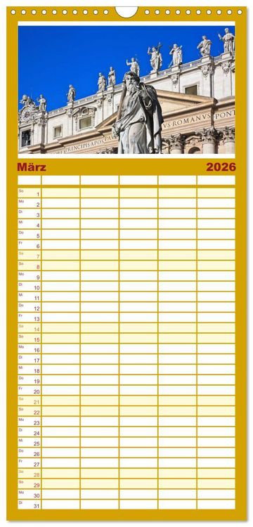 Produktbild: Familienplaner 2026 - Rom - Monumente f&uuml;r die Ewigkeit mit 5 Spalten (Wandkalender, 21 x 45 cm) CALVENDO