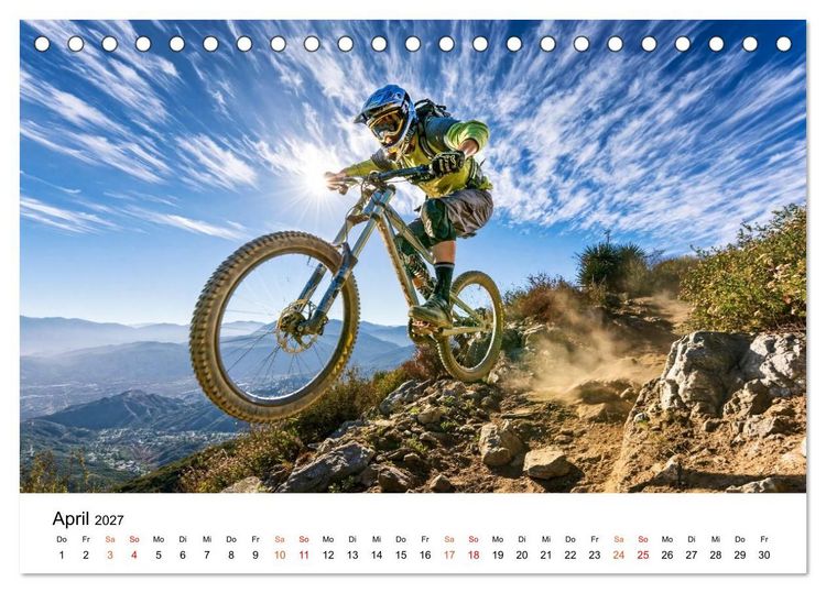 Produktbild: Mountainbike - Trails am Limit (Tischkalender 2027 DIN A5 quer), CALVENDO Monatskalender