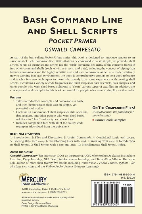 Produktbild: Bash Command Line and Shell Scripts Pocket Primer