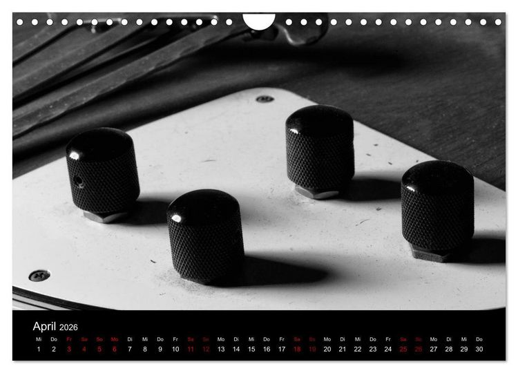 Produktbild: Regelwerke - Details alter E-Gitarren (Wandkalender 2026 DIN A4 quer), CALVENDO Monatskalender