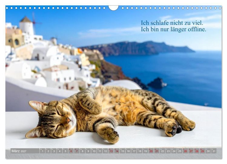 Produktbild: Erst schlafen, dann Welt retten (Wandkalender 2027 DIN A3 quer), CALVENDO Monatskalender