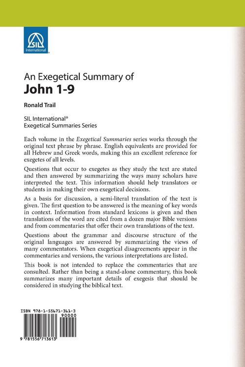 Produktbild: An Exegetical Summary of John 1-9