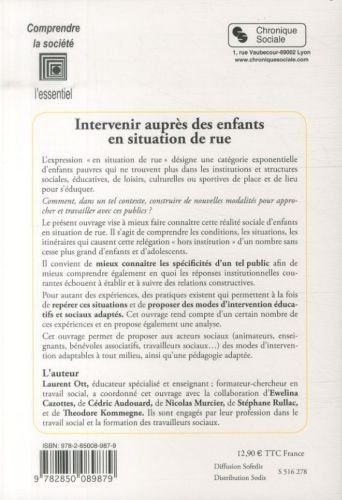 Produktbild: Intervenir aupr&egrave;s des enfants en situation de rue