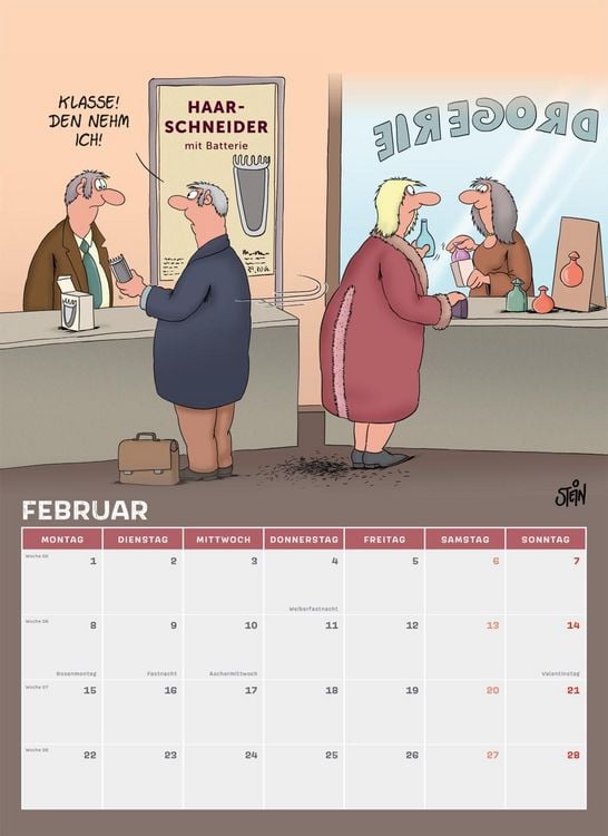Produktbild: Uli Stein M&auml;nner Kalender 2027: Monatskalender f&uuml;r die Wand