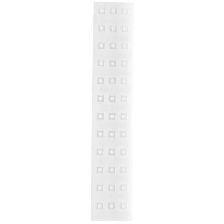 Produktbild: Silikon Gießform Buchstaben Würfel / Außenmaß Silikonform 4 x 21,5 cm