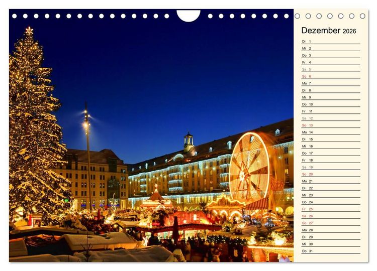 Produktbild: Dresden - Wundersch&ouml;nes Elbflorenz (Wandkalender 2026 DIN A4 quer), CALVENDO Monatskalender